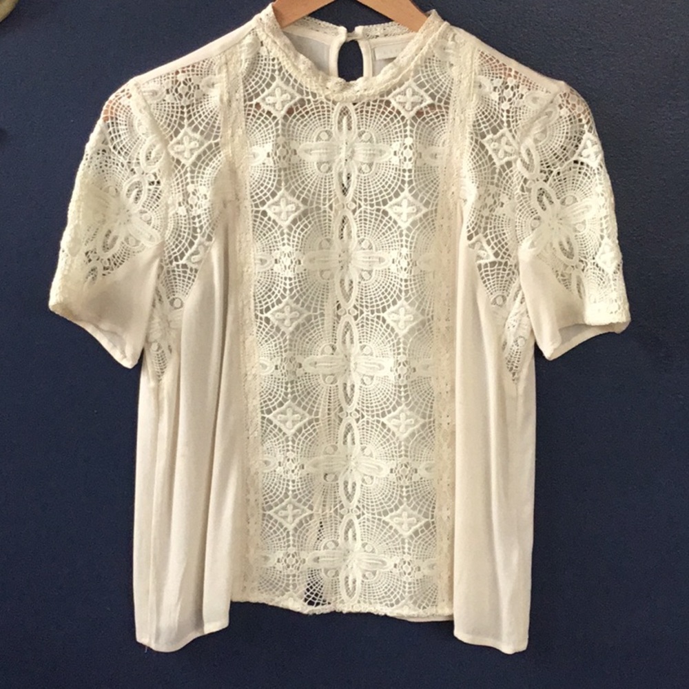 Ivory, Lacey short sleeve top